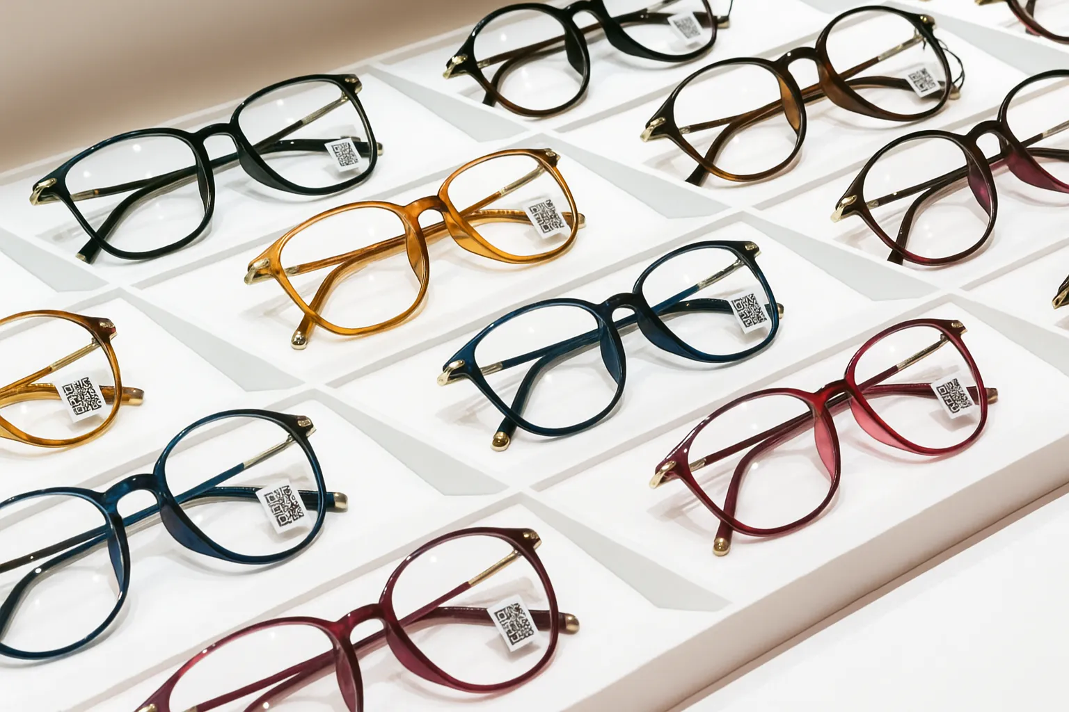 representação de vitrine de oculos